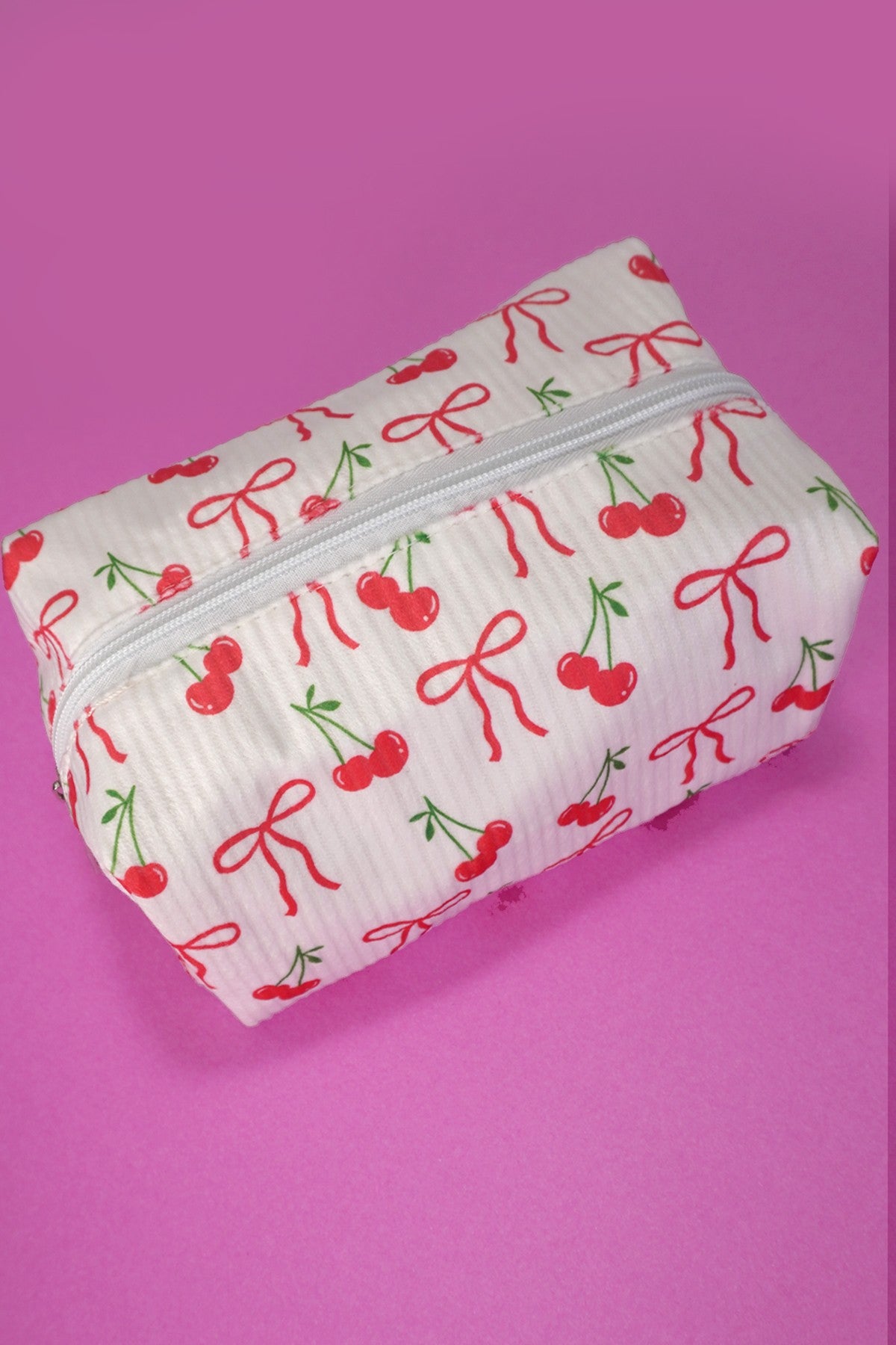 Cherry & Bows Makeup Cosmetic Bag
