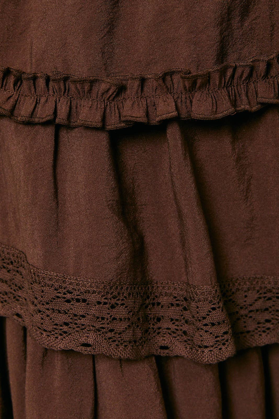 Chocolate Lace & Ruffle Dress