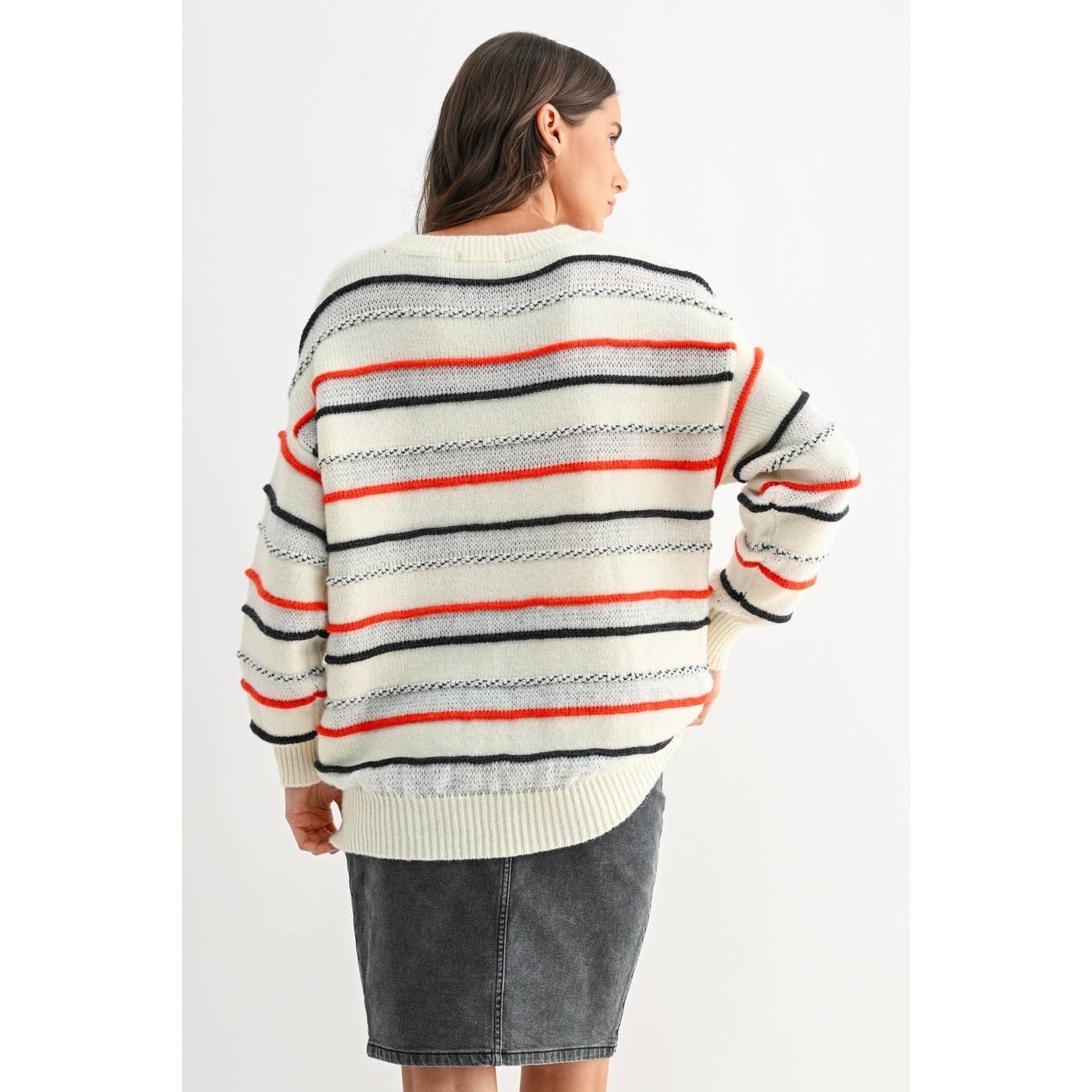 Multi-Stripe Luxe Knit Sweater