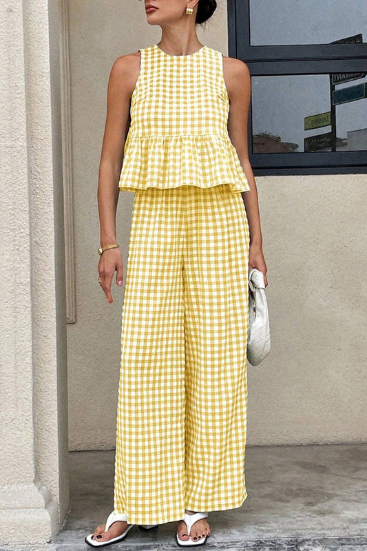 Limoncello Checkered Set