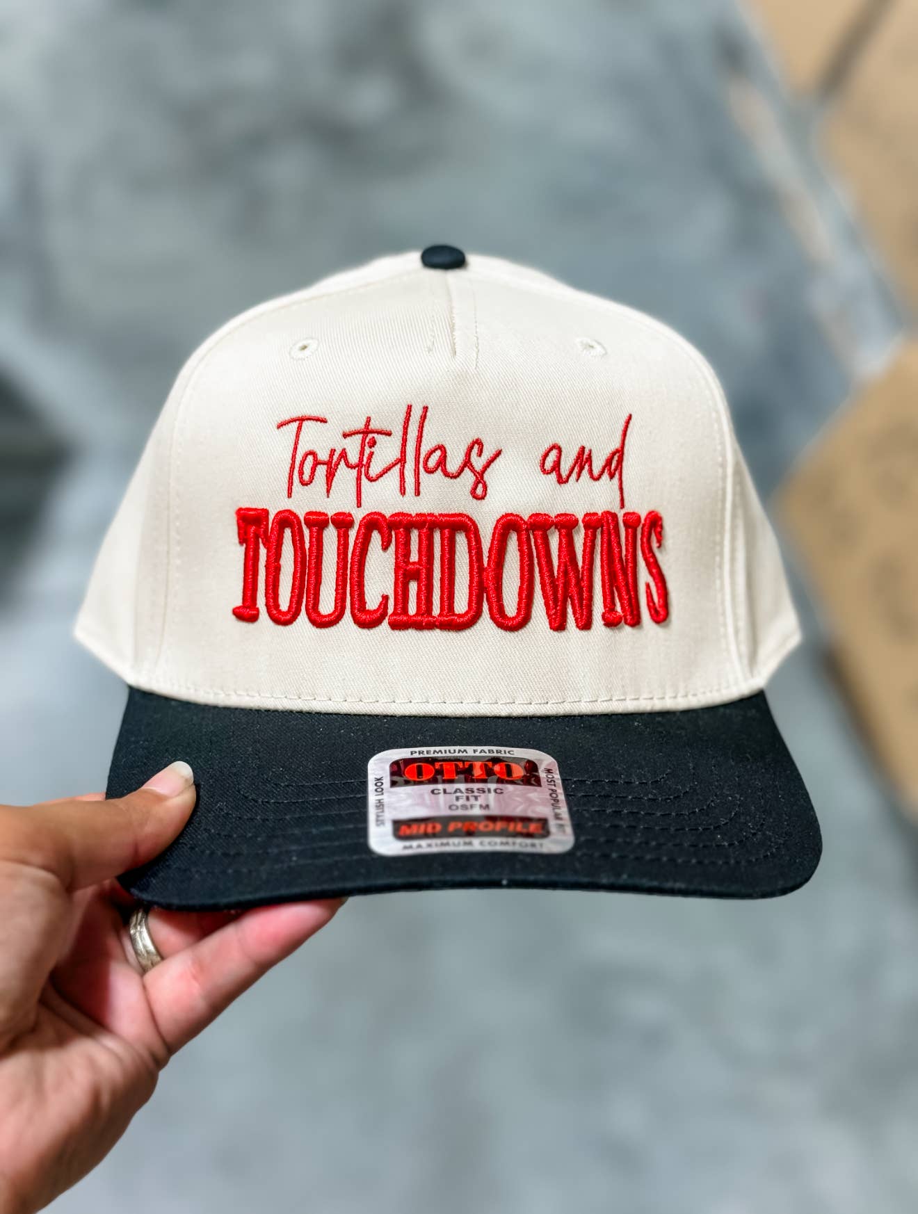 Tortillas & Touchdowns Embroidered 3D Hat