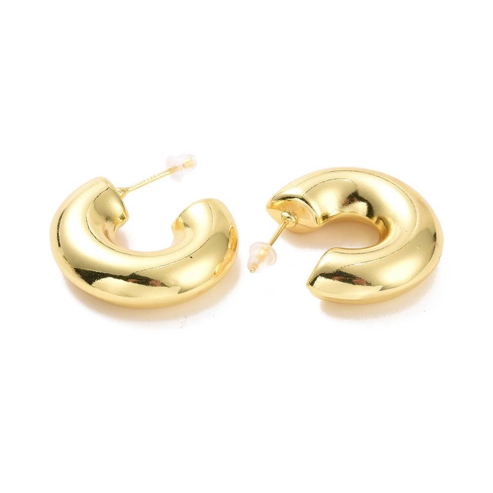 Sculpted Chunky C-Hoops
