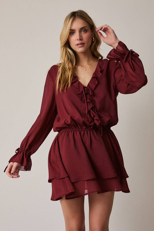 Camila Frill Mini Romper Dress