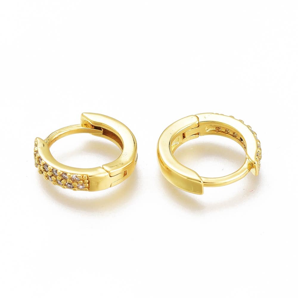 Gold Sparkle Mini Hoops