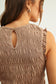 Mauve Muse Smocked Tank