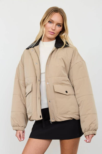 Cozy Snap-Front Puffer