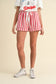 Stripe Twill Denim Shorts