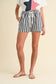 Stripe Twill Denim Shorts