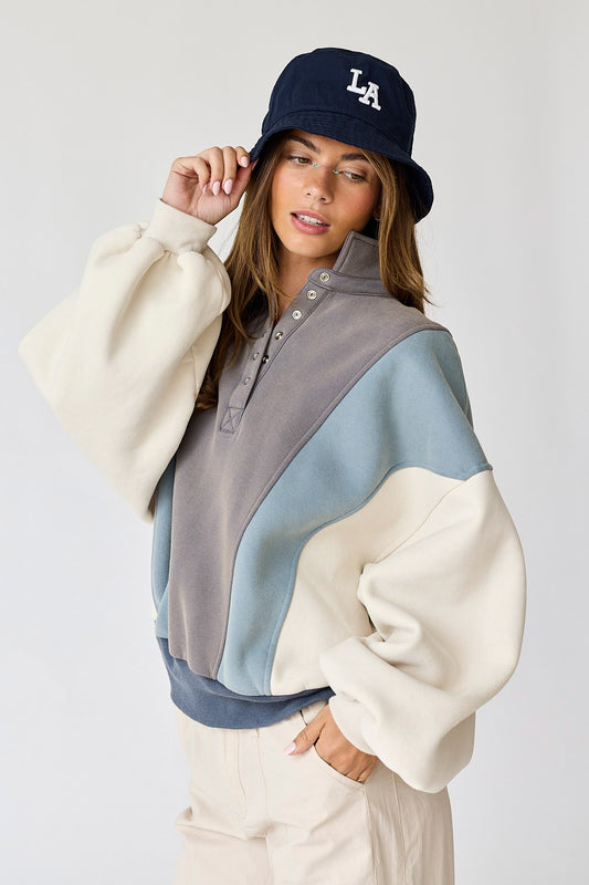 Oversized Colorblock Sweatshirt