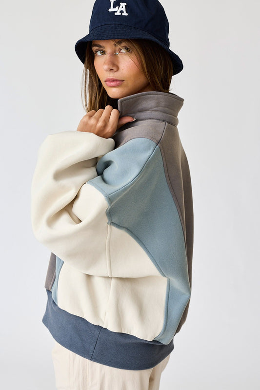 Oversized Colorblock Sweatshirt