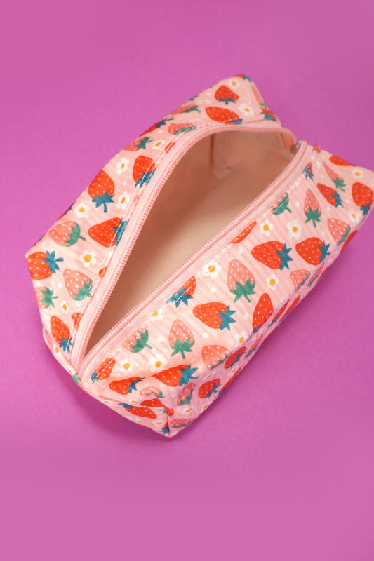 Strawberry Makeup Cosmetic Bag