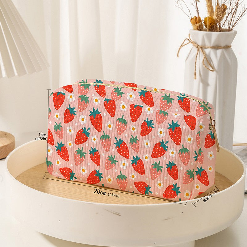 Strawberry Makeup Cosmetic Bag