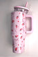Strawberry 40oz Spill Free Stainless Steel Tumbler