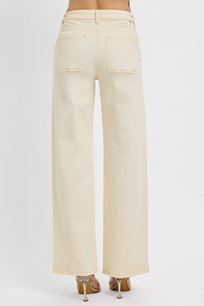 Tummy Control Mid Rise Fit Ankle Baggy Pants