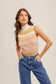 Variegated Stripe Turtle Neck Tank