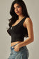Double Layered Scoop Neck Tank Top