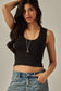 Double Layered Scoop Neck Tank Top