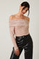 Fierce & Flirty Off-Shoulder Mesh Top