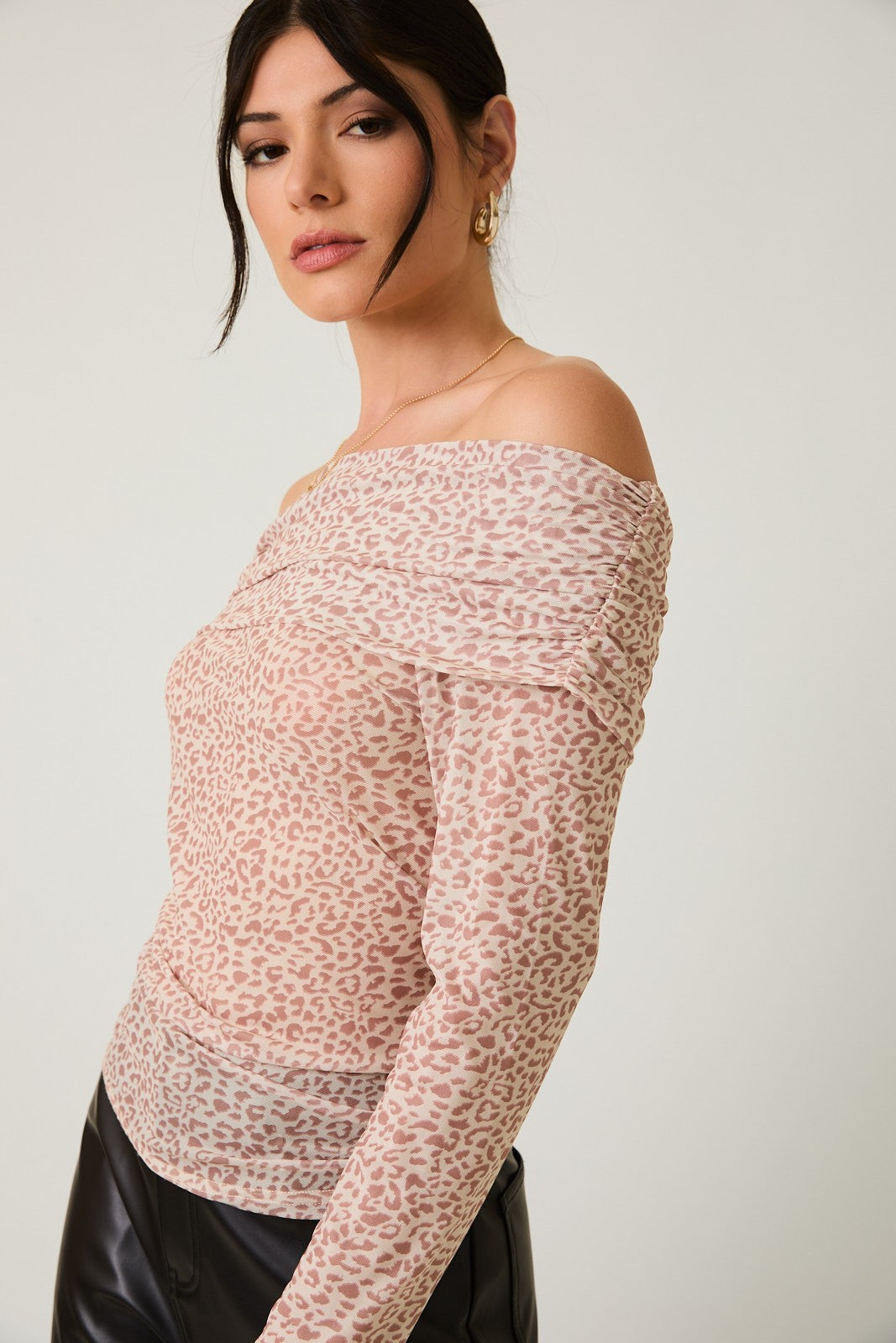 Fierce & Flirty Off-Shoulder Mesh Top
