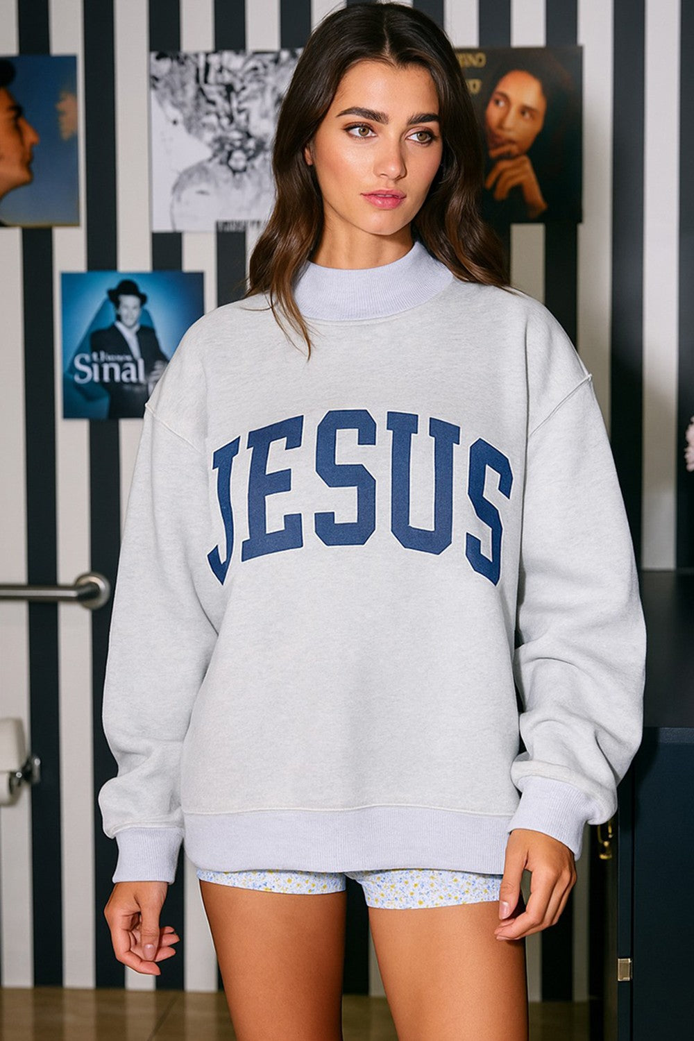 Jesus & God Is Good Reversible Sweatshirt