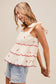 Embroidered Tiered Two Way Top