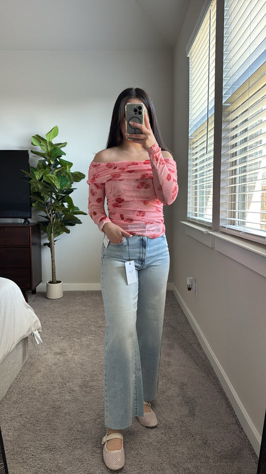 Botanical Breeze Mesh Top