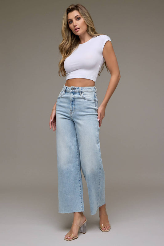 Luna Light Wash Wide Leg