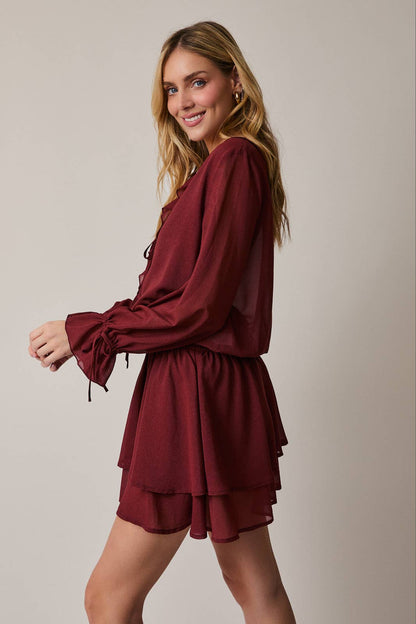 Camila Frill Mini Romper Dress