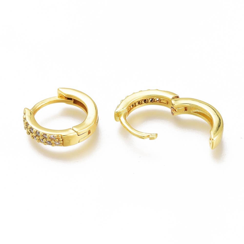 Gold Sparkle Mini Hoops