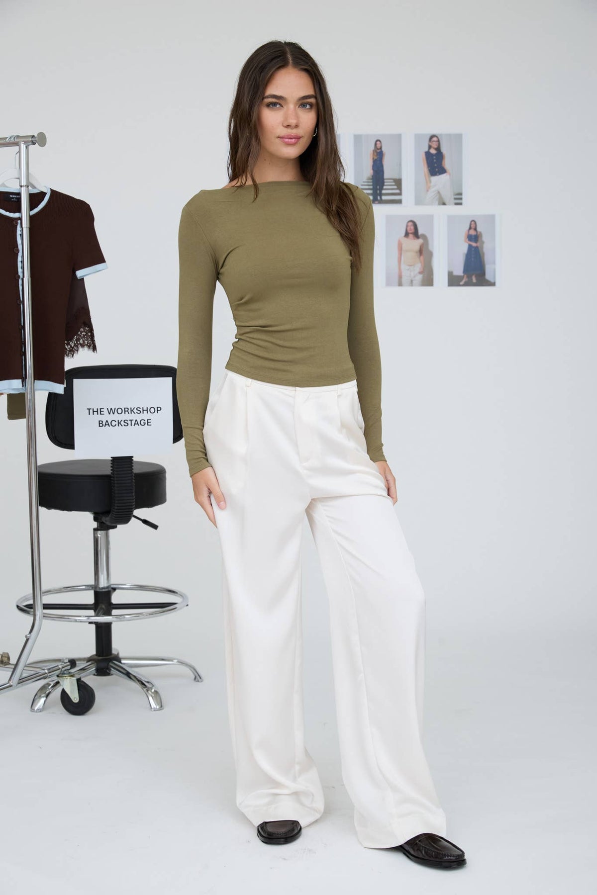Pintuck Boatneck Knit Top