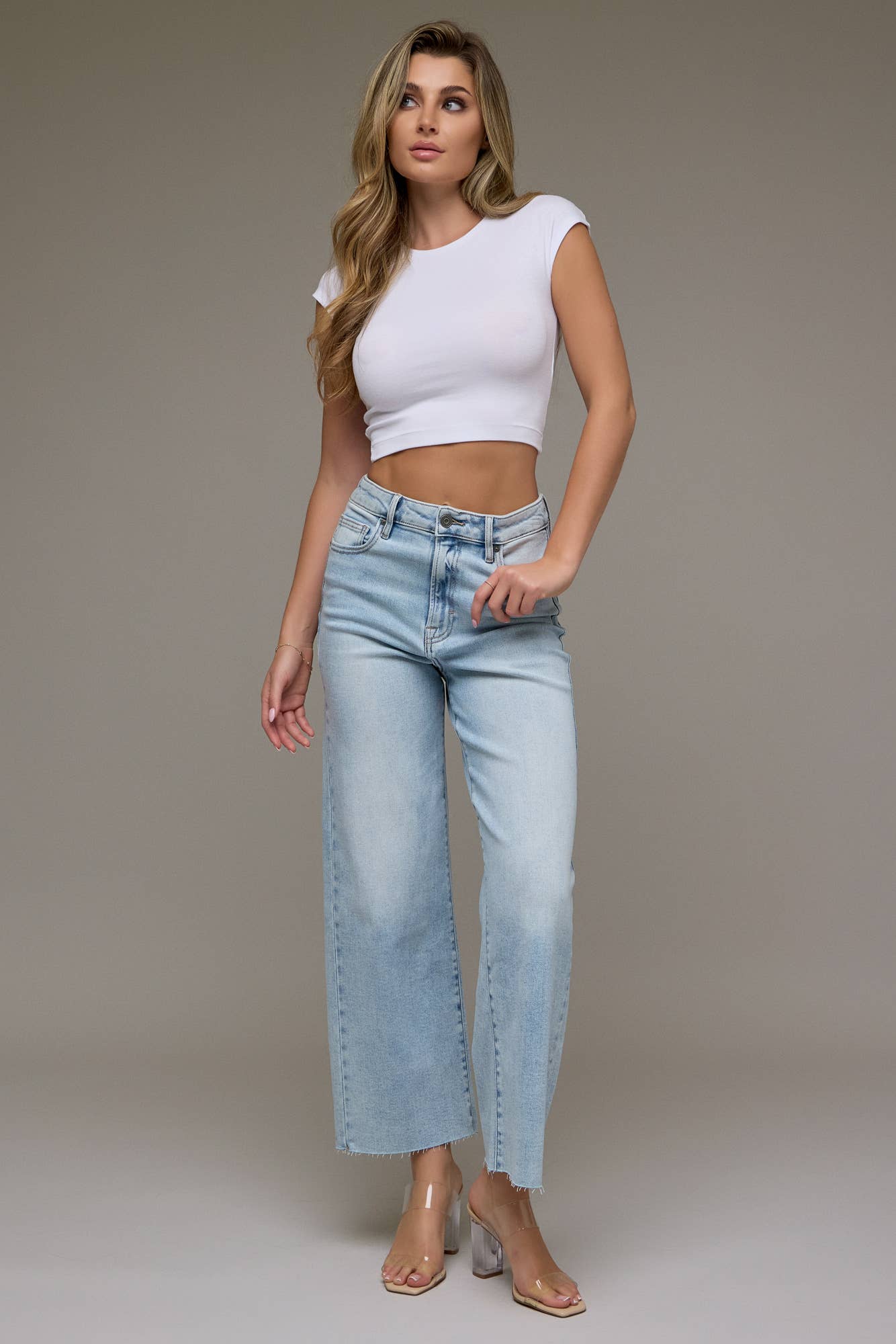 Luna Light Wash Wide Leg