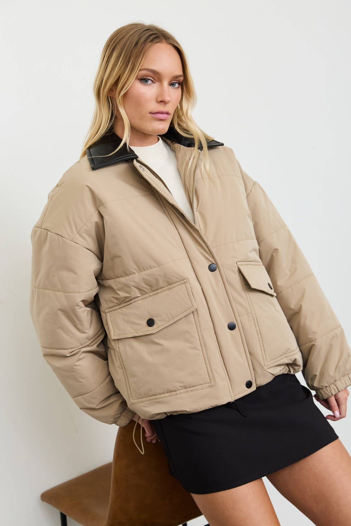 Cozy Snap-Front Puffer