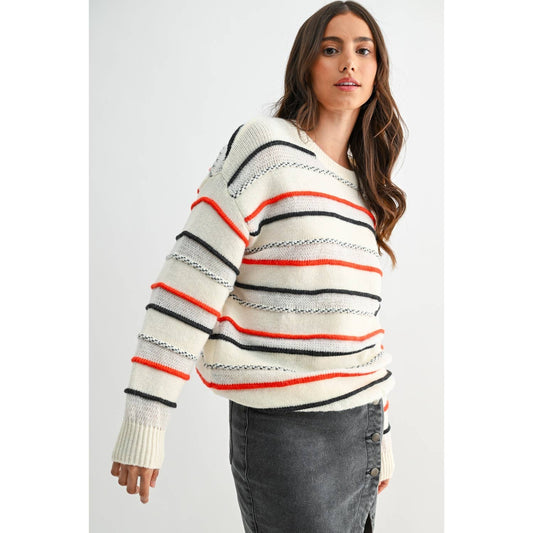 Multi-Stripe Luxe Knit Sweater