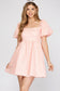 Short Puff Sleeve Babydoll Dress