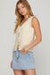 Sleeveless Front Tie Sweater Vest