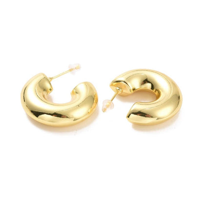 Sculpted Chunky C-Hoops