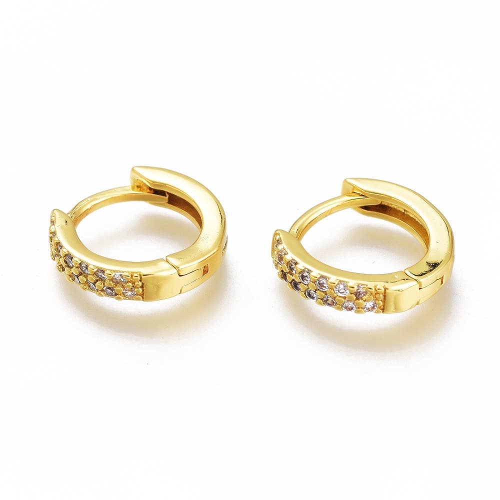 Gold Sparkle Mini Hoops