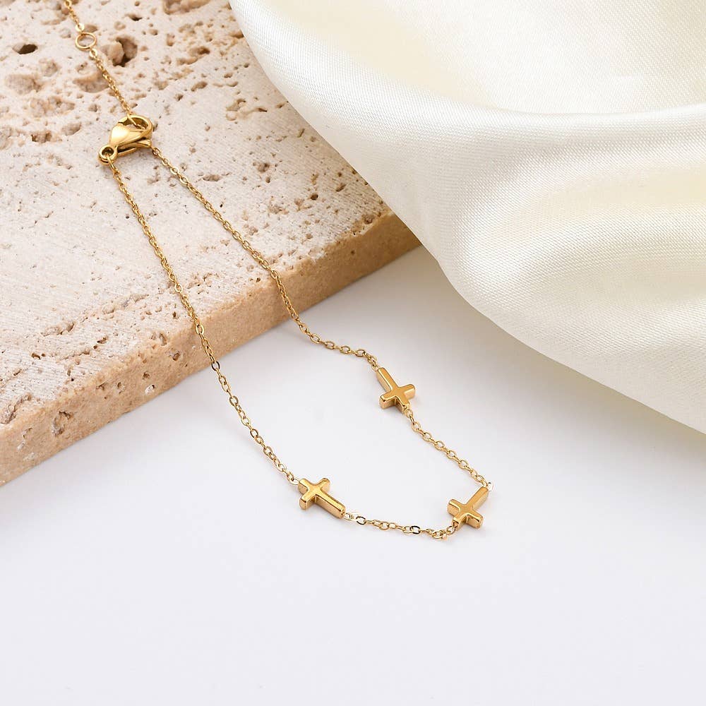 Triple Cross Bracelet