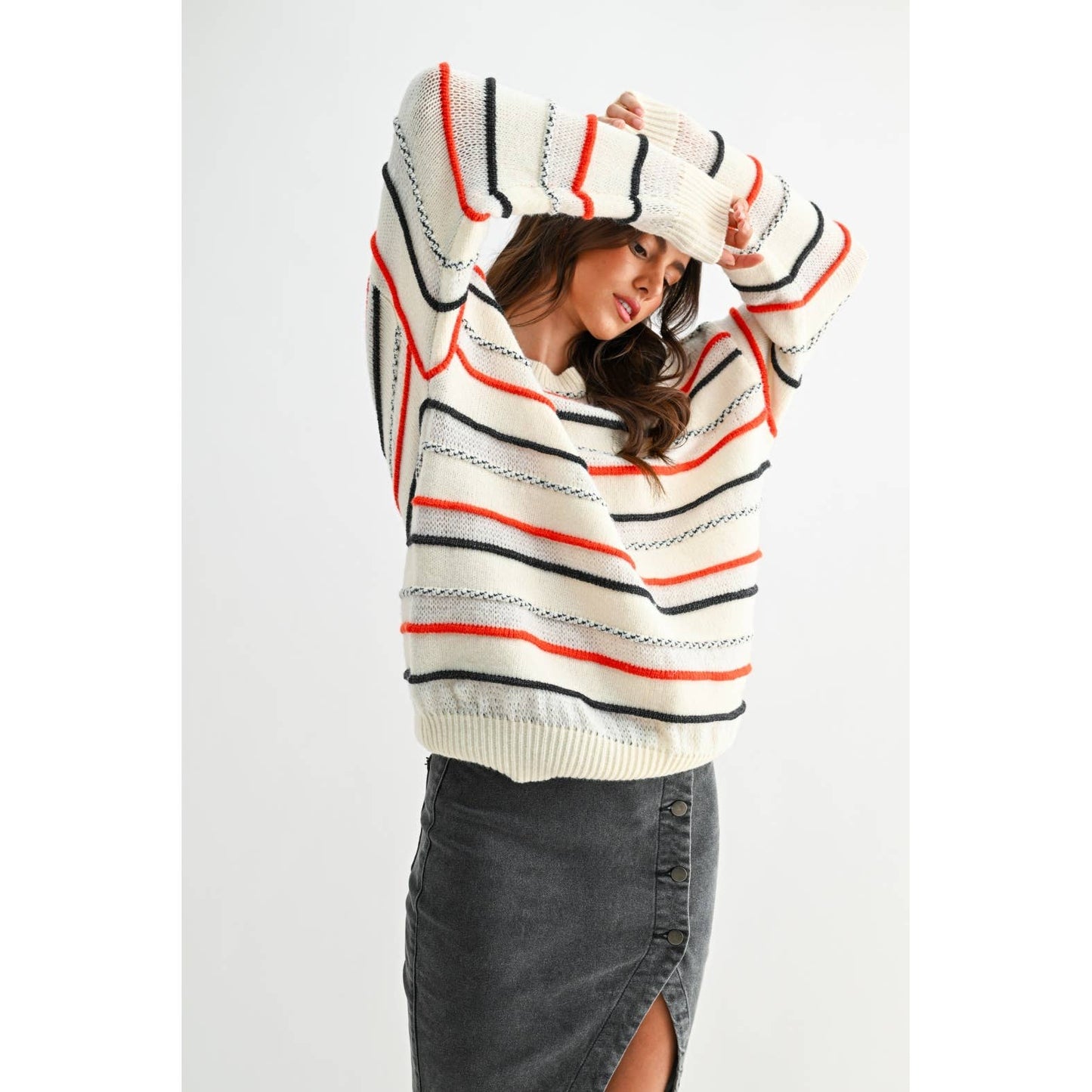 Multi-Stripe Luxe Knit Sweater