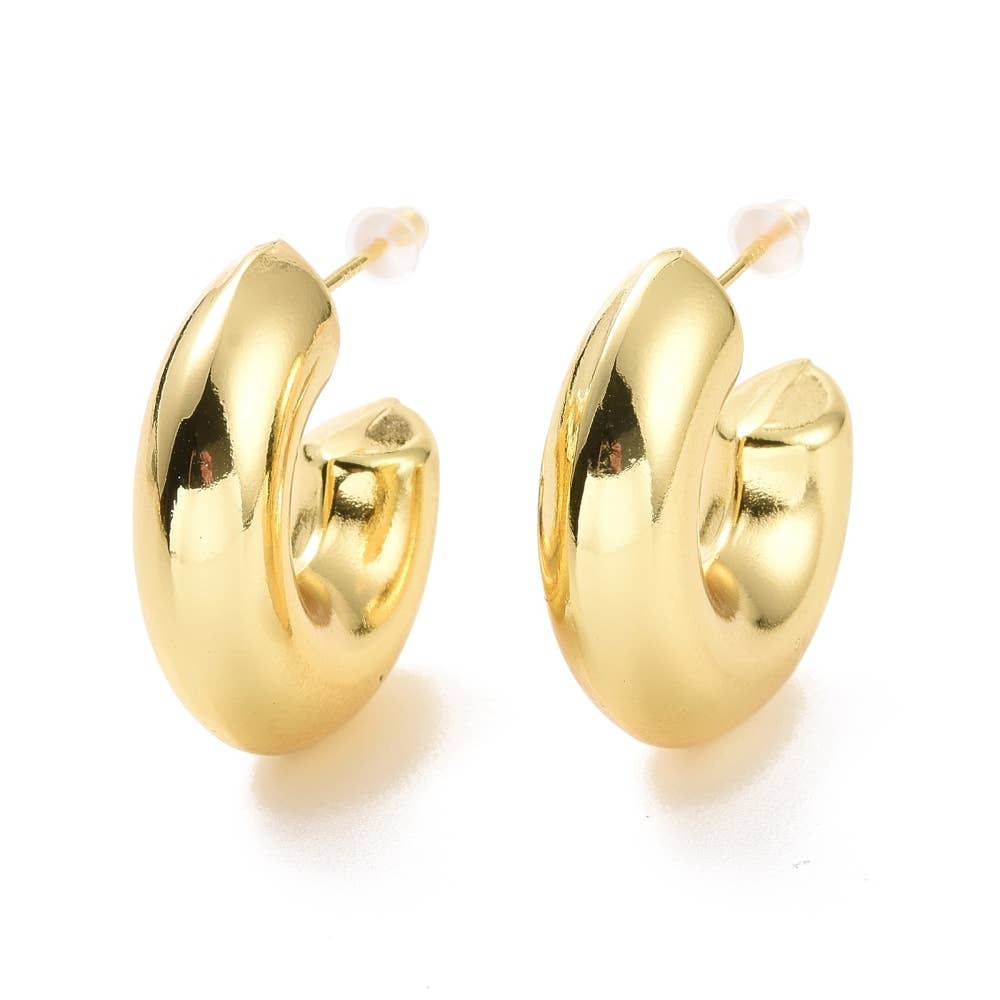 Sculpted Chunky C-Hoops